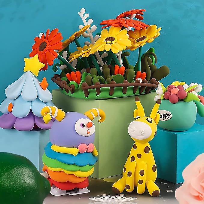 Modeling Clay - 50 Colors Air Dry Clay, DIY Molding Magic Clay for Slime add ins & Slime Supplies, Kids Toys Set for Boys and Girls