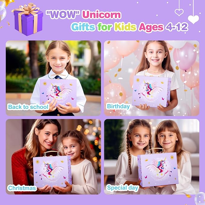 homicozy Art Supplies for Kids,66PCS Drawing Kits with Unicorn Storage Case for Girls Age 4-12,Coloring Art Case,Crayon,Colored Pencils,Coloring Book Sketch Book Drawing Stuff,Gift Toys for Girls 4 Up