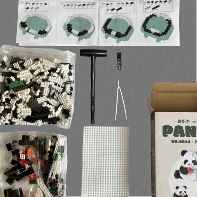 QMEAKMONY Mini Building Blocks Panda Sets Cute Micro Mini Panda Building Bricks for Adults Micro Nano Bricks Perfect Party Favors for Teenagers. (480 PCS)