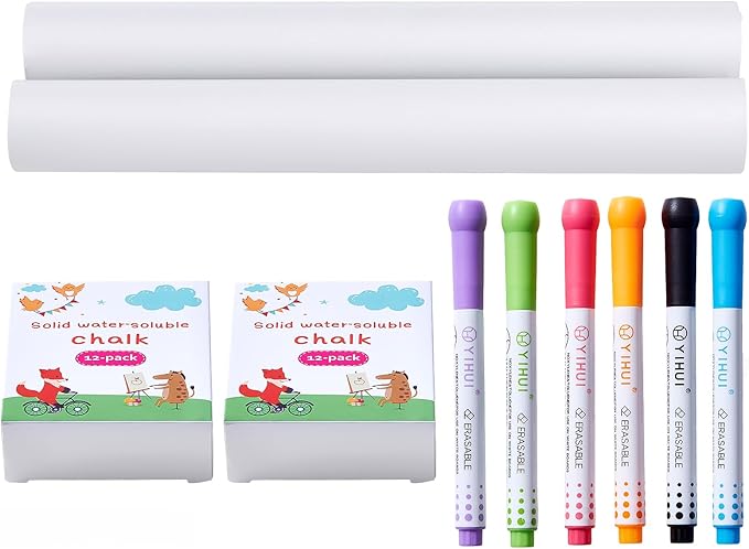 VEVOR Easel Accessory Set, 32 PCS Kid's Art Easel Painting Kit Including Chalks, Dry-Erase Markers & Paper Rolls, Supplies Set for Standing Art Easel, Painting Accessories for Toddlers Boys and Girls