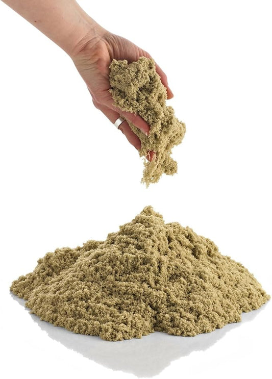 Natural 5 Pound Refill Pack - Including: 5 Pounds Moldable Indoor Play Sand, Storage Container and Inflatable Sandbox