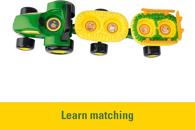 John Deere Animal Sounds Hayride Musical Tractor Toy - Musical Hayride Toddler Toys - Includes Farmer Figure, Tractor, and 4 Farm Animals - Toddler Music Toys - Ages 12 Months and Up