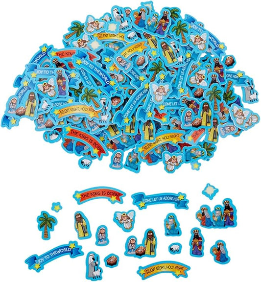 Nativity Themed Adhesive Foam Sticker Set, 250 Pieces