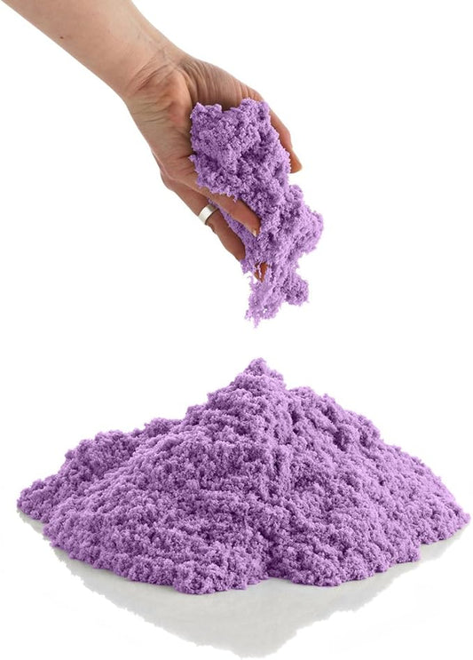 Purple 5 Pound Refill Pack - Including: 5 Pounds Moldable Indoor Play Sand, Storage Container and Inflatable Sandbox