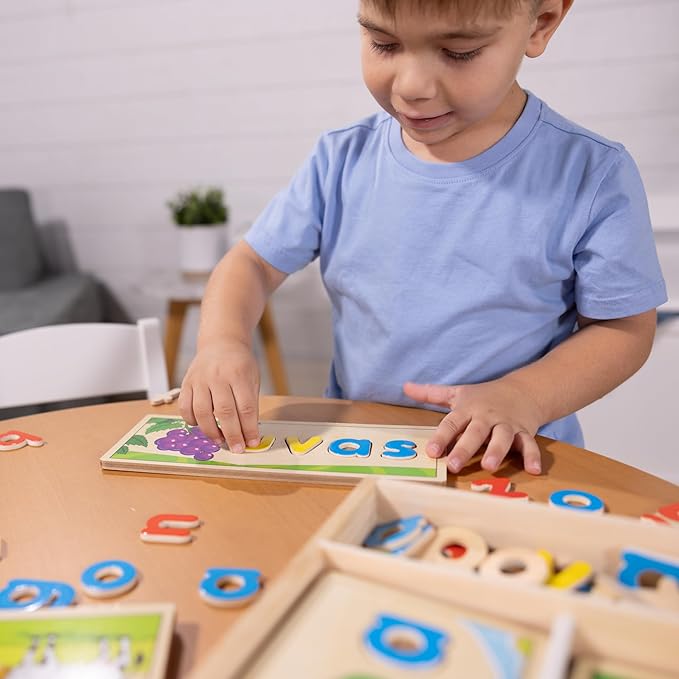Melissa & Doug Spanish See & Spell Educational Language Learning Toy - FSC Certified