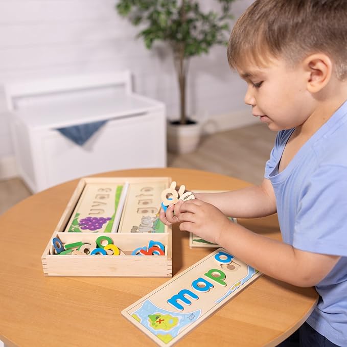 Melissa & Doug Spanish See & Spell Educational Language Learning Toy - FSC Certified
