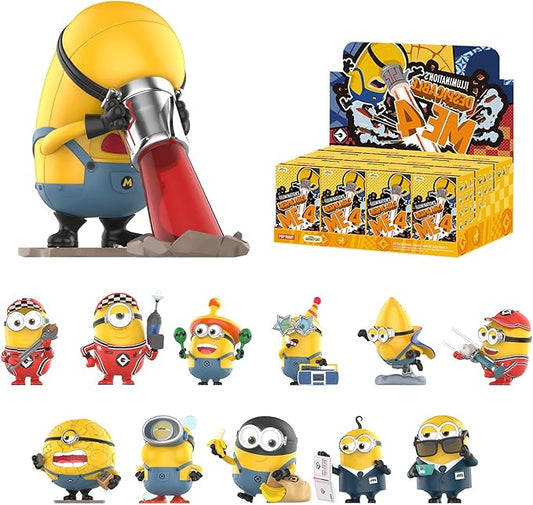 POP MART Universal Despicable Me 4 Series Figures, 12PCs Universal Blind Box Figures, Random Design Action Figures Collectible Toys Home Decorations, Holiday Birthday Gifts, Whole Set