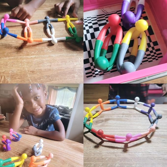 MAGMEN Upgraded Strenght Magnetic Kids Travel Toys, Stretchy Magnetic Fun (Ages 3+) Pack of 10 Solid