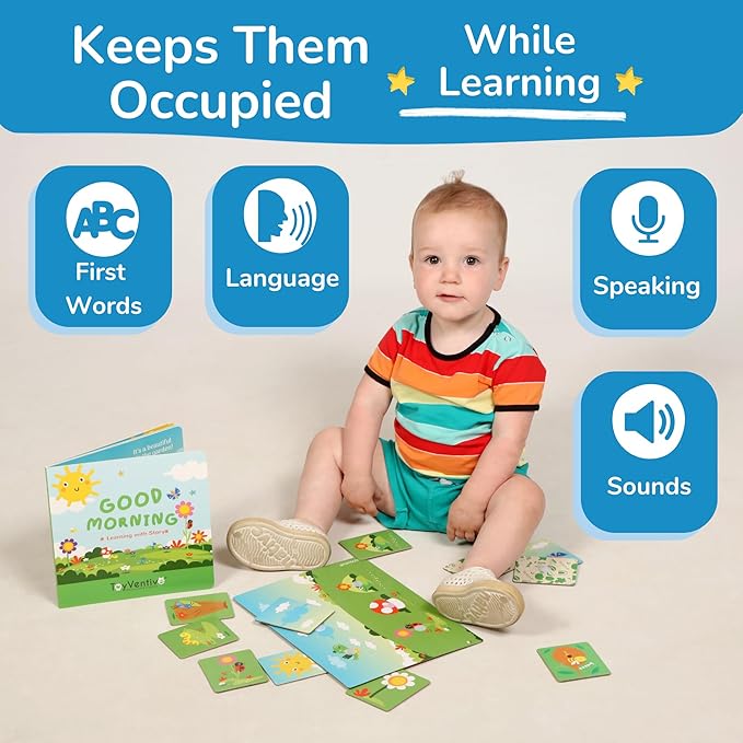 Toddler Learning Activities & Games,Board Books,Flash Cards,and Toys for Infant, 1,2 Year Old Boy & Birthday Gifts for Boys & Toddlers Aged 6,8,12,15,18+,24 Month Old and 1+,1-2,1-3 yr olds