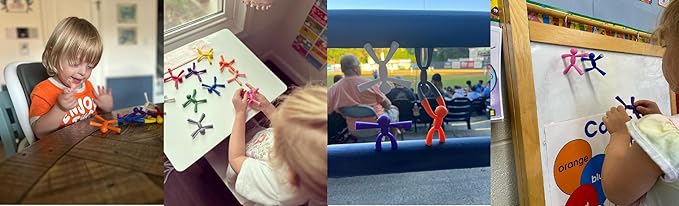 MAGMEN Upgraded Strenght Magnetic Kids Travel Toys, Stretchy Magnetic Fun (Ages 3+) Pack of 10 Solid