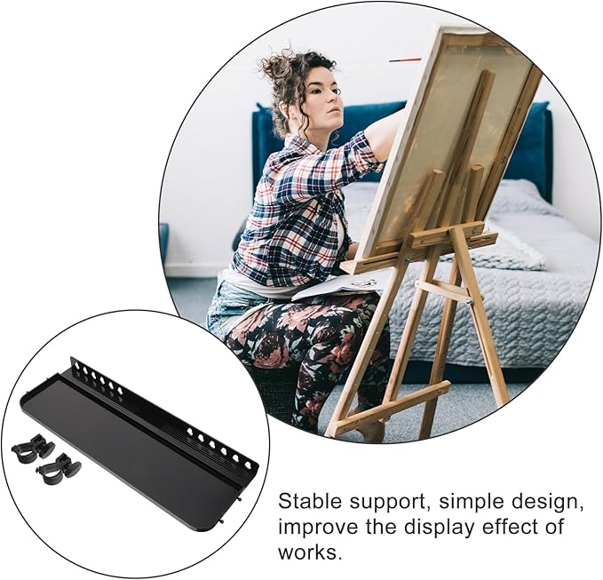 Plastic Detachable Easel Tray Shelf Replacement Sketch Rack Storage Removable Portable Artists Storage Platform Painting Easel Stand for Art Easels