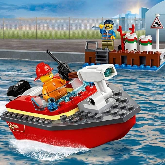 LEGO City Dock Side Fire 60213 Building Kit (97 Pieces)
