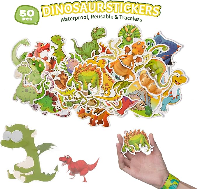 Dinosaur Goodie Bags with Dino Party Favors for Kids, Birthday Party Supplies for Boys Girls (N98)