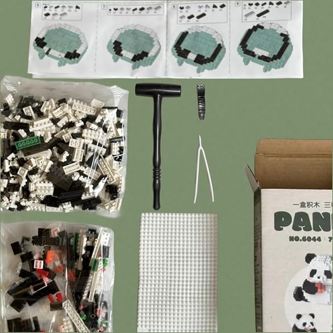 QMEAKMONY Mini Building Blocks Panda Sets Cute Micro Mini Panda Building Bricks for Adults Micro Nano Bricks Perfect Party Favors for Teenagers(1423 PCS)