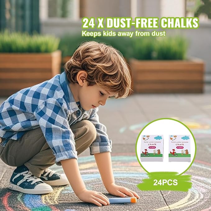 VEVOR Easel Accessory Set, 32 PCS Kid's Art Easel Painting Kit Including Chalks, Dry-Erase Markers & Paper Rolls, Supplies Set for Standing Art Easel, Painting Accessories for Toddlers Boys and Girls
