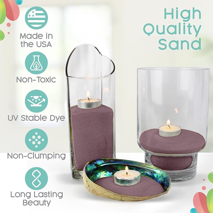 Sandsational Sparkle Quartz Unity Sand, 1 LB (16 oz), Colored Sand for Weddings, Vase Filler, Home Décor, Craft Sand, Aquarium Sand, and More