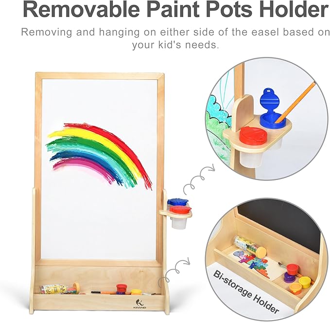 Double-Sided Plexiglass Painting Art Easel, Easy to Clean, Kids Drawing Board On Both Sides, Fun Arts and Crafts Activity for Boys and Girls Indoor and Outdoor
