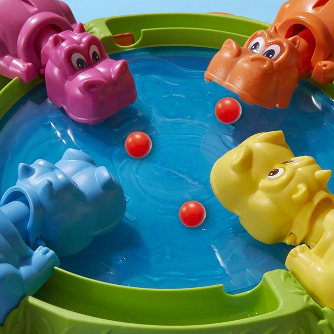 Hungry Hungry Hippos Game for Preschoolers | Instant Marble Relaunch, Easy Set-Up & Storage| Ages 4 and Up | 2 to 4 Players | Kids Games
