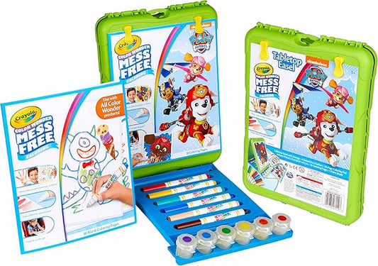 Crayola Color Wonder Paw Patrol Travel Easel with 30 Bonus Pages Full Size Color Wonder Markers and Paints!