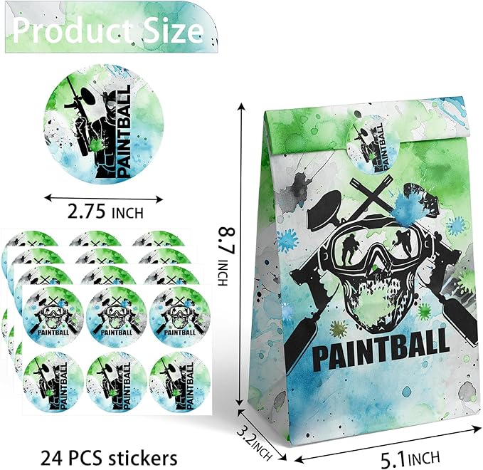 Paintball Party Favor Bags Paintball Goodie Bags Paintball Party Favors for Kids Paintball Birthday Party Supplies