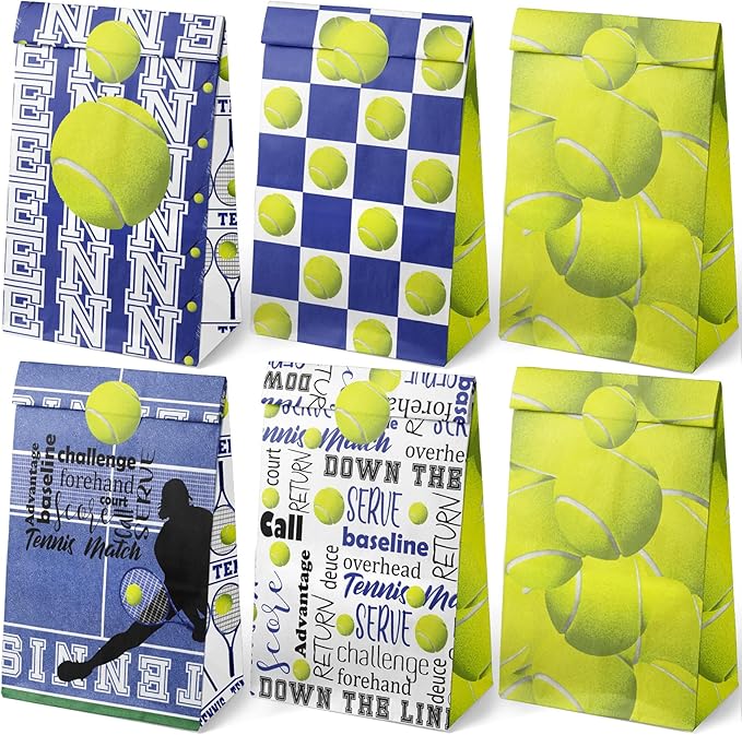 24 Tennis Party Favor Bags Tennis Goodie Bags Tennis Party Favors for Kids Tennis Birthday Party Supplies
