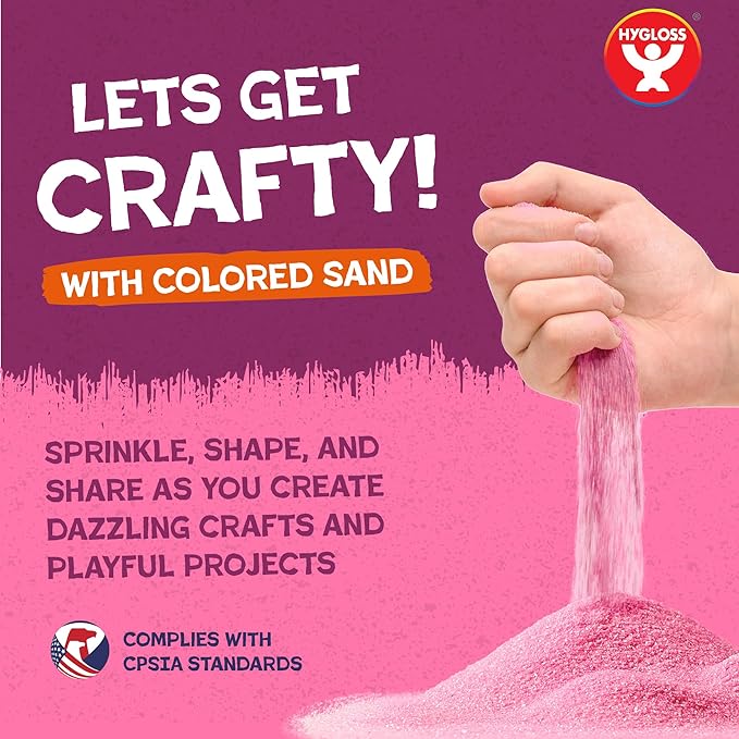 Hygloss Colored Play Sand – 15 lb Lavender Craft Sand for Sand Art, Christmas Gifts & Decorations, DIY Projects, Classroom Activities, and Plant Décor – Fine, Non-Toxic Sand, Safe for Kids Ages 3+