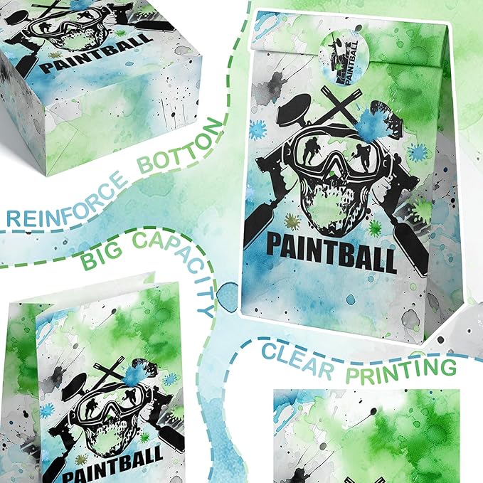 Paintball Party Favor Bags Paintball Goodie Bags Paintball Party Favors for Kids Paintball Birthday Party Supplies