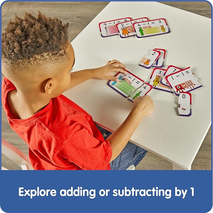 hand2mind Numberblocks Adding and Subtracting Puzzle Set, Addition and Subtraction Games, Number Puzzle, Matching Game, Preschool Math Toys, Toddler Educational Toys, Easter Basket Stuffers for Kids