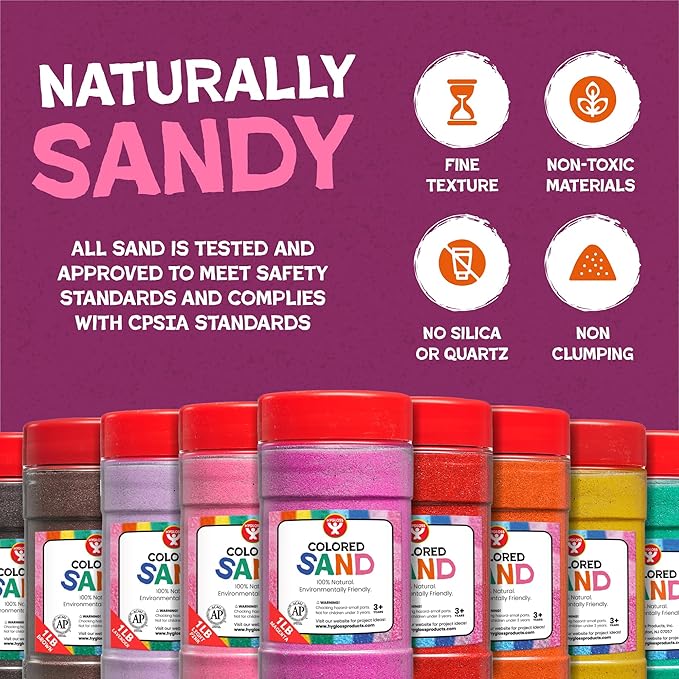 Hygloss Colored Play Sand – 15 lb Brown Craft Sand for Sand Art, Christmas Gifts & Decorations, DIY Projects, Classroom Activities, and Plant Décor – Fine, Non-Toxic Sand, Safe for Kids Ages 3+