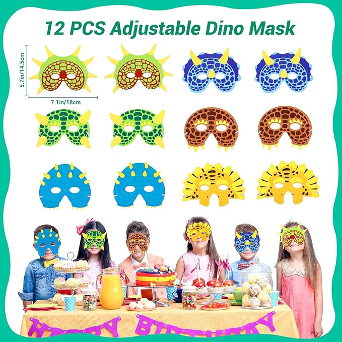 Dinosaur Party Favors, Dinosaur Birthday Decorations, Goodie Bags Stuffers for Kids, Dinosaur Party Supplies, Birthday Goodie Bags for Kids, Dino Goodie Bag Party Favors for Kids 3-5 4-8 8-12