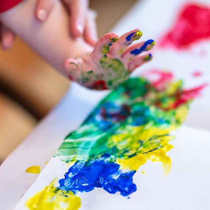 Crayola Washable Finger Paints (6ct), Toddler Paint Set, Finger Paint for Kids, Preschool Supplies for Teachers, Nontoxic [Amazon Exclusive]