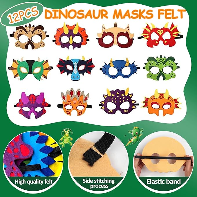 Dinosaur Party Favors For 12 Kids, Dinosaur Birthday Party Supplies, Dinosaur Goodie Bags for Boys Girls Birthday, Dinosaur Gifts Bags Fillers Pinata Stuffers, Dinosaur Themed Party Toys