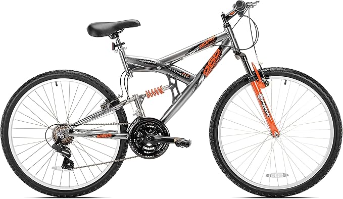 Northwoods Aluminum Full Suspension Mountain Bike, 24-Inch