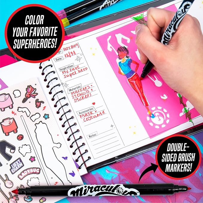 Miraculous Fashion Designer Sketchbook – Superhero Sketchbook for Kids Ages 6 & Up Ladybug Coloring Book