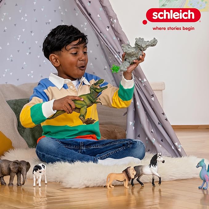 Schleich ELDRADOR CREATURES — Stone Monster, Durable and Detailed Monster Toy with Movable Arms and Rotating Torso, Fantasy Toys for Boys and Girls Ages 7+, 9.3 x 17.7 x 12 cm