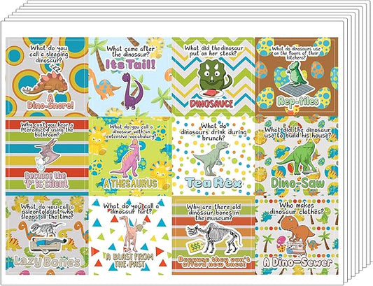 Creanoso Funny Dinosaurs Humor Stickers (10-Sheet) - Classroom Reward Incentives for Students and Children - Stocking Stuffers Party Favors & Giveaways for Teens & Adults