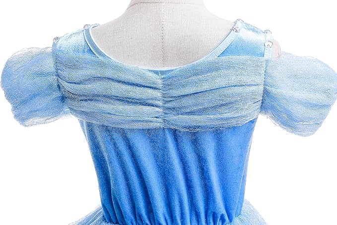 Dressy Daisy Girls' Princess Dress Costume Christmas Halloween Fancy Dresses Up Butterfly Size 8-10 Blue